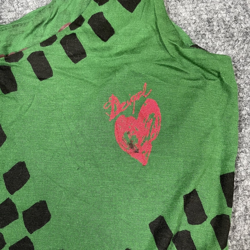 Desigual Tank Dress Size Large Assymetrical Hem Beaded Checkered Print Colorful - Picture 4 of 11